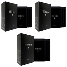 HAIR RICH 纖維髮粉補充包 4包入 64g, 黑色, 3盒