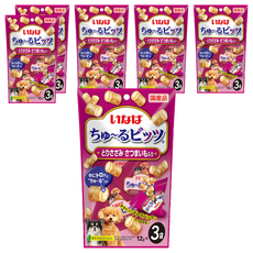 INABA 稻葉 啾嚕肉泥小塊 雞肉夾心 36g, 雞肉+紅薯, 6袋