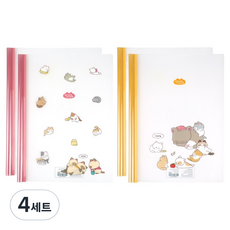 pinkfoot 1500貓咪搓板指甲銼 2種*4入組, 4套, 混色