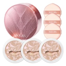 AGE20'S Twinkle精華遮瑕粉餅盒+替換芯 12.5g 3入組, P13 Pink Light Beige, 1組