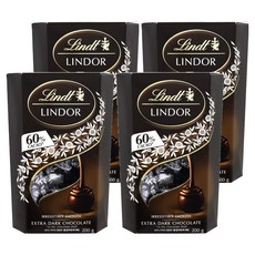 Lindt 瑞士蓮 Lindor黑巧克力球, 200g, 4盒
