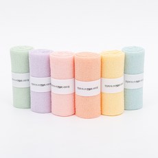 Fall in home 每月一換潔淨沐浴巾 粉彩版, 6入, 1個, 混合顏色