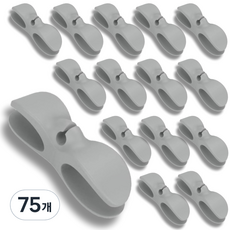 Blue Lake 電線整理夾, 75個, 灰色