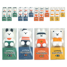 핑크풋 2000 꼬망 피규어 연필깎이 4종 x 2p, 혼합색상, 3세트