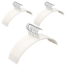 살림의기술 어깨뿔방지 논슬립 베이직 옷걸이, 화이트, 30개