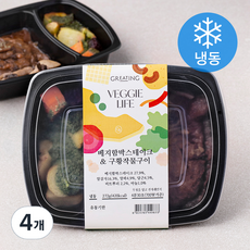 그리팅 베지 함박스테이크 & 구황작물구이 (냉동), 272g, 4개