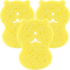 Yecomam 造型沐浴海綿 隨機出貨, 黃色, 3個