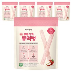 베이비본죽 푸푸사과 롱떡뻥, 사과맛, 30g, 5개