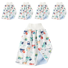 日本竹纖維隔尿裙, M(36 x 17cm ), 工程車 白色, 5件