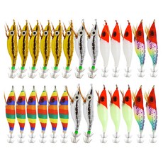 로얄피쉬 문어전용 에기 누드고추장 3p + 고추장 4p + 누드그린 3p + 색동이 6p + 금동이 6p + 은동이 4p 세트, 혼합색상, 350g, 1세트