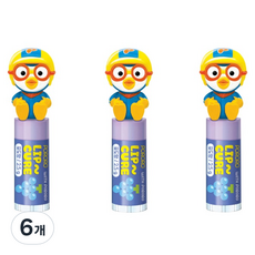 KM Pharmaceutical Pororo公仔護唇膏, 2.5g, 葡萄香, 6個