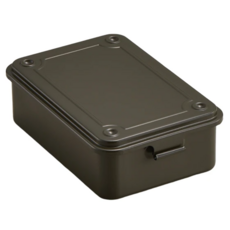 TOYO STEEL 東洋鋼鐵 方形鋼製單層收納盒 T-152 日本製造, 軍綠色, 1個