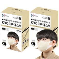 미마마스크 컬러마스크 소소형 KF80, 30개입, 2개, 아이보리