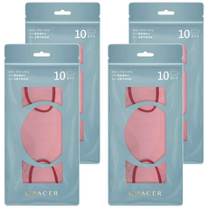 CHACER 佳和口罩 4D立體醫用口罩 大童用 KF94, 蜜桃櫻粉, 4袋, 10片