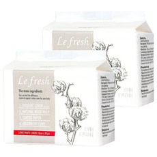 Le fresh 防漏瞬吸薄棉薄墊, 20片, 2盒, 加長型(18cm)