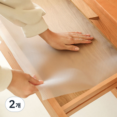 잘라쓰는 논슬립 서랍 위생 매트, 반투명, 2개