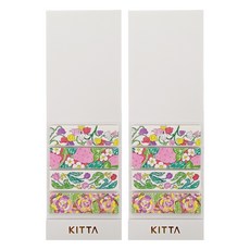 KING JIM 隨身攜帶和紙膠帶 北澤平祐設計款 KIT064 植物 4張入, 2本