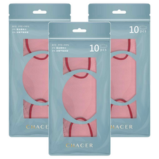 CHACER 佳和口罩 4D立體醫用口罩 大童用 KF94, 蜜桃櫻粉, 3袋, 10片