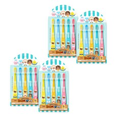 ATEX 麵包理髮師 牙刷, 4個, 5入, 混合顏色