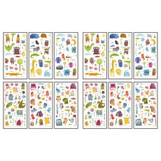 德德小品集 和紙裝飾貼紙 6張, 外星生物 多色, 2組