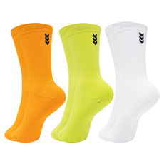 o2wheels Biomax 運動襪 3雙組, 白色+螢光綠+螢光橙, 1組