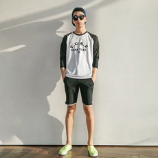 TUBE TREE Naya Style 慕尼黑男士防磨衣上衣 + 黑色短褲套裝