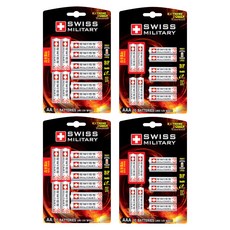 SWISS MILITARY 鹼性AA電池 10入 + AAA電池 10入組合, 2套