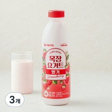 서울우유 신선함이 살아있는 목장요거트 딸기, 750ml, 1개입, 3개