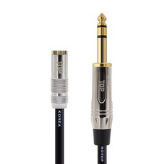 HDtop 韓國製3.5母轉5.5公立體聲連接線1.5m, HT-TP2946, 金屬黑, 1個