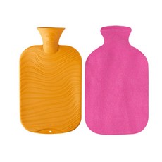 fashy 雙面熱敷袋 隨機出貨 2L+彈性加厚棉質套 粉色, 1套