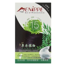 MENiPPE 媚力泊 草本植物萃取精華神采奕奕泡泡染髮劑 6個, 黑色, 1組