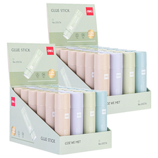 deLi 得力 玉米粉膠水棒 中型 4款 x 6入 組 53276, 21g, 2套