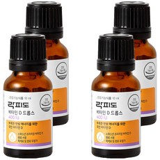 락피도 비타민D 드롭스 400IU, 10ml, 4개