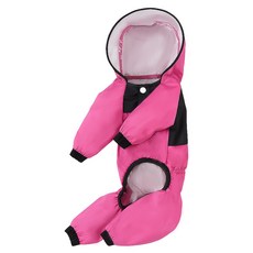 DING DONG PET 寵物一體式雨衣, 粉紅色, 1個