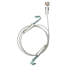 TRENY D吊圖圓輪雙勾附鋼索, 1組, 銀色