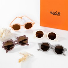 Kizus 兒童KC認證小熊圓形抗UV墨鏡