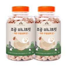 조공 반려동물 미니트릿 동결건조간식, 닭, 2개, 80g