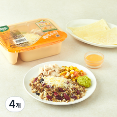 스윗밸런스 치킨 & 과카몰리 멕시칸 브리또볼, 280g, 4개