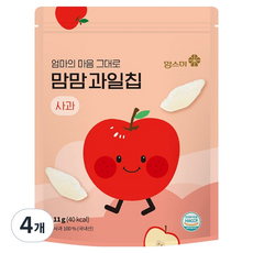 맘스미 유아용 맘맘 과일칩 사과, 11g, 4개