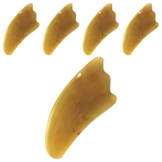 MEO 水牛角白角三角按摩刮痧, 5個, 混色