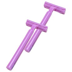 Offyou 雙層刮鬍刀片細毛女性用除毛刀 紫色, 2個, 1入