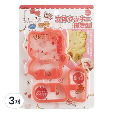 Skater 立體角色 Hello Kitty 壓模 DCN1, 粉紅色, 4個
