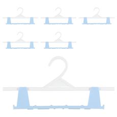 Smart Angel 抗菌寶寶褲子伸縮衣架 6支裝, 1組, 藍色
