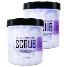 Estesophy 身體磨砂鹽皂薰衣草, 1kg, 2個