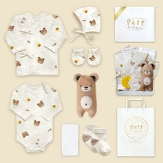 ikii 孩童長袖肚衣用品禮盒 7件組+購物袋