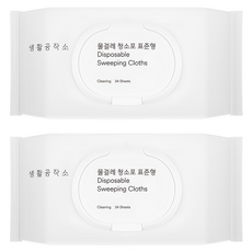 생활공작소 물걸레 청소포 24매, 2개