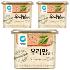 우리팜 청정원 델리 햄통조림, 330g, 3개