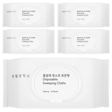 생활공작소 물걸레 청소포 24매, 5개