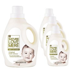 네이쳐러브메레 오리지널 유아섬유유연제 허브가든향 용기형, 1.8L, 4개