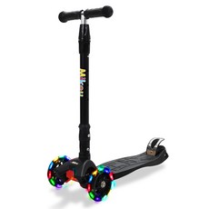 미코우 접이식 발광 킥보드, 블랙, 1개